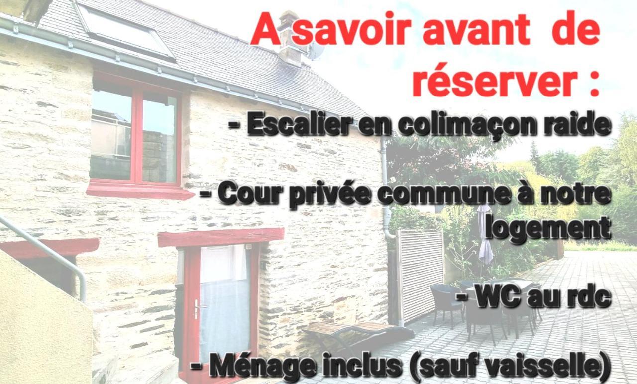 Gite Maisonnette- Et A Cote Coule Une Riviere Josselin Buitenkant foto